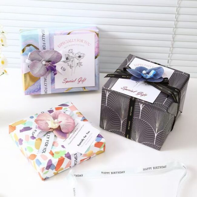 Gold foil luxury large size decorative gift wrapping paper