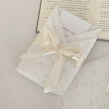 Dreamy gold silver glitter white festival gift wrapping paper