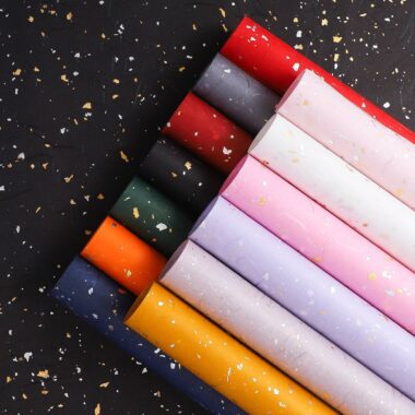 Gold silver splash waterproof flower wrapping paper
