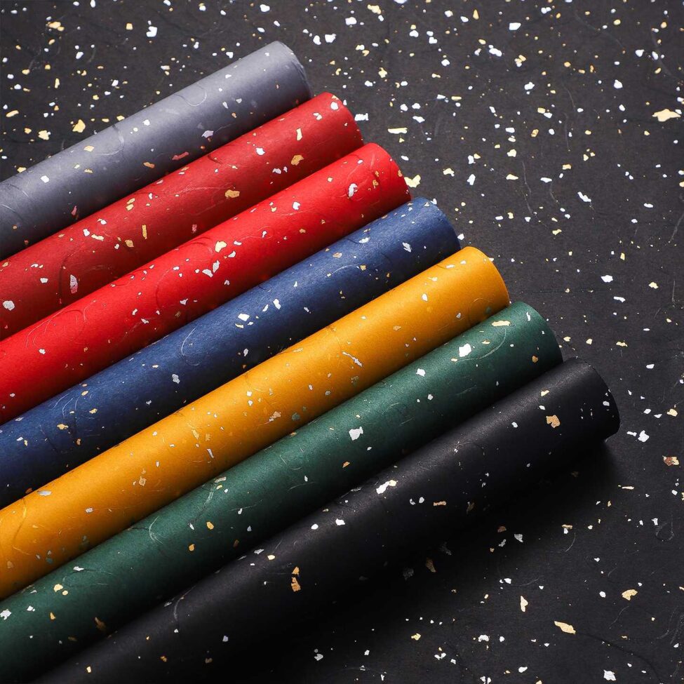 Gold silver splash waterproof flower wrapping paper