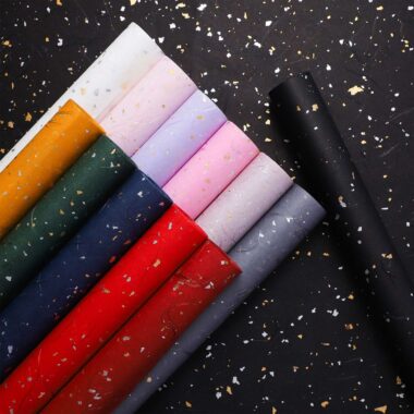 Gold silver splash waterproof flower wrapping paper