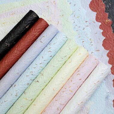 Hand torn petal thick kraft 3D flower wrapping paper