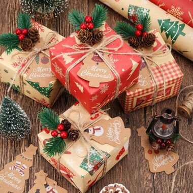 Premium Christmas wrapping paper for luxury gift packaging