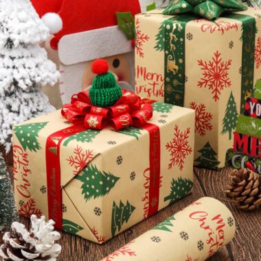 Premium Christmas wrapping paper for luxury gift packaging