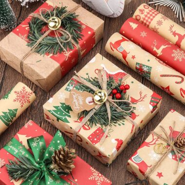 Premium Christmas wrapping paper for luxury gift packaging
