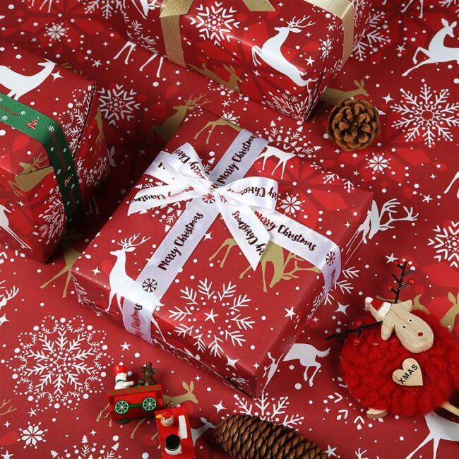 Premium holiday Christmas wrapping paper for luxury gifts