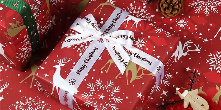 Premium holiday Christmas wrapping paper for luxury gifts