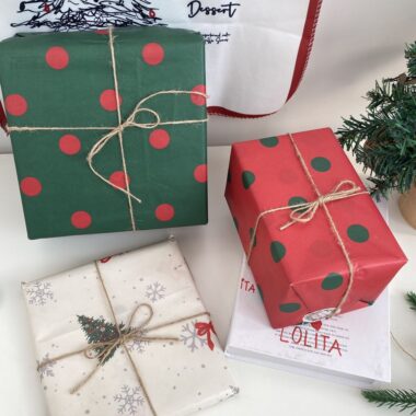 Premium thick Christmas wrapping paper with festive atmosphere