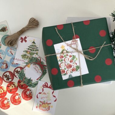 Premium thick Christmas wrapping paper with festive atmosphere