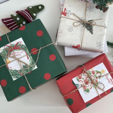 Premium thick Christmas wrapping paper with festive atmosphere