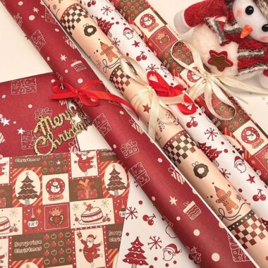 Thick premium Christmas wrapping paper for luxury gifts