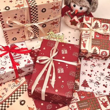 Thick premium Christmas wrapping paper for luxury gifts