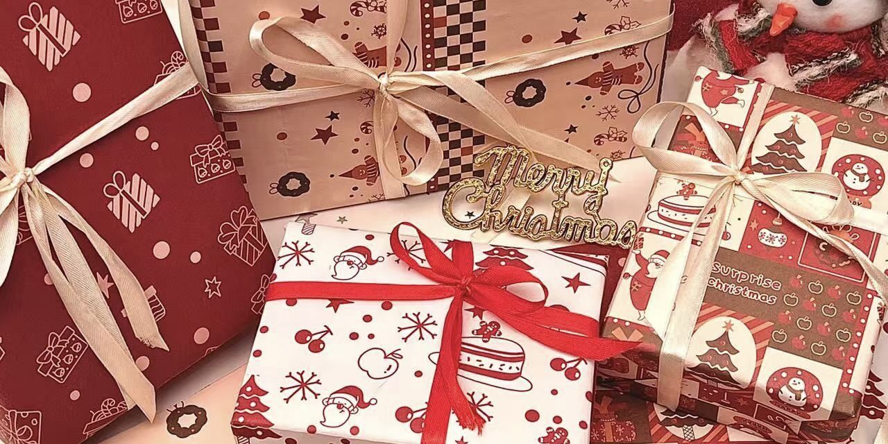 Thick premium Christmas wrapping paper for luxury gifts