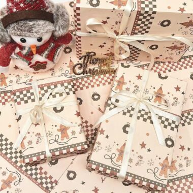 Thick premium Christmas wrapping paper for luxury gifts