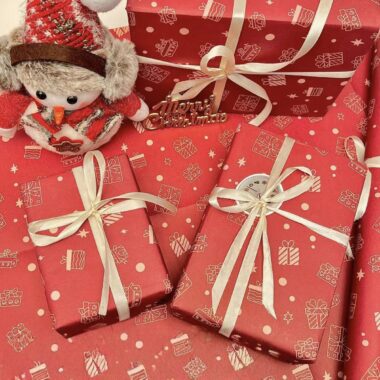 Thick premium Christmas wrapping paper for luxury gifts