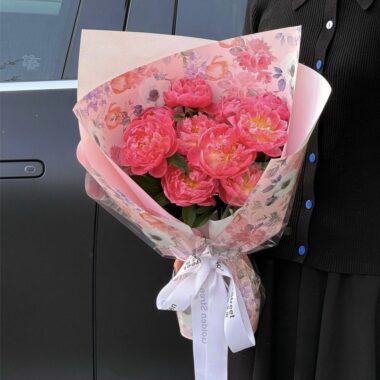 Ink floral waterproof flower wrapping paper for bouquets