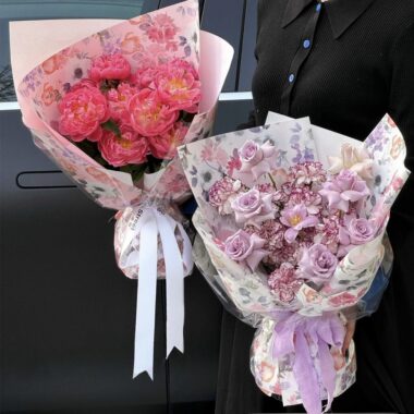 Ink floral waterproof flower wrapping paper for bouquets