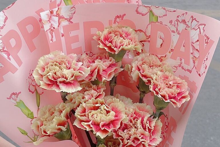 Korean style large waterproof printed flower wrapping paper