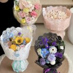 Hollow lace edge decorative flower wrapping paper