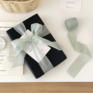 Premium black gift wrapping paper with elegant matte finish