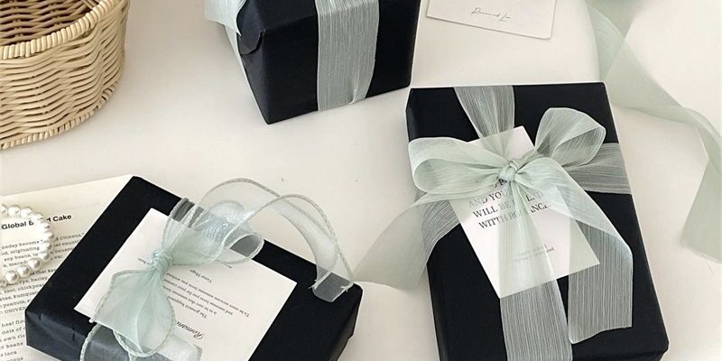 Premium black gift wrapping paper with elegant matte finish