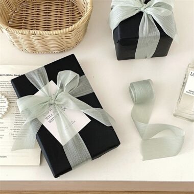 Premium black gift wrapping paper with elegant matte finish