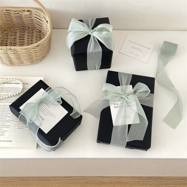 Premium black gift wrapping paper with elegant matte finish