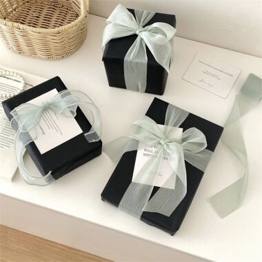 Premium black gift wrapping paper with elegant matte finish