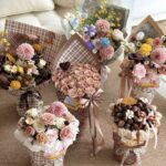 Autumn Maillard vintage thick flower wrapping paper