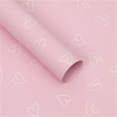 Luxury matte waterproof heart flower wrapping paper