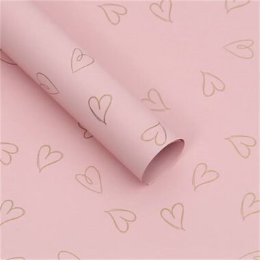 Luxury matte waterproof heart flower wrapping paper