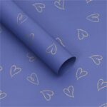 Luxury matte waterproof heart flower wrapping paper