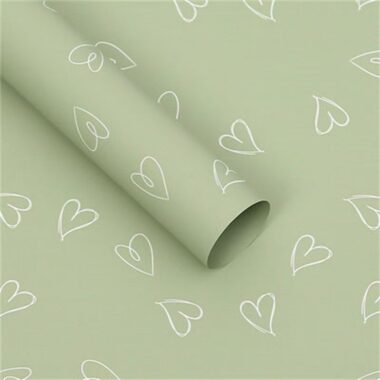 Luxury matte waterproof heart flower wrapping paper