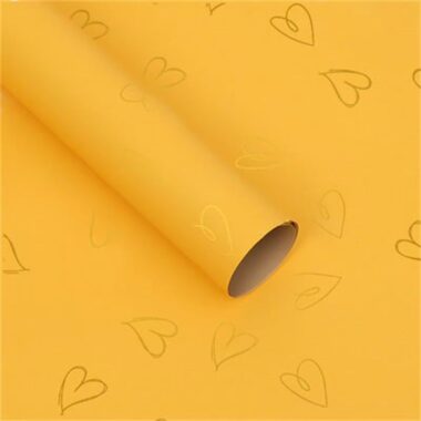 Luxury matte waterproof heart flower wrapping paper