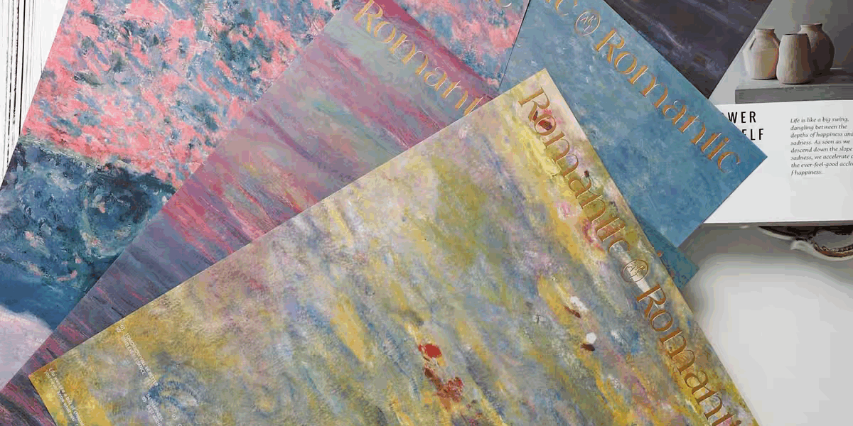 Oil painting floral kraft flower wrapping paper for bouquets