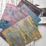 Oil painting floral kraft flower wrapping paper for bouquets