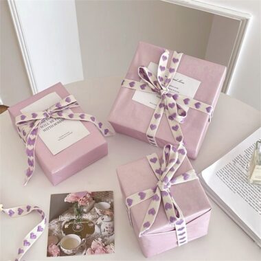 Pearlescent purple festival gift wrapping paper with shimmer