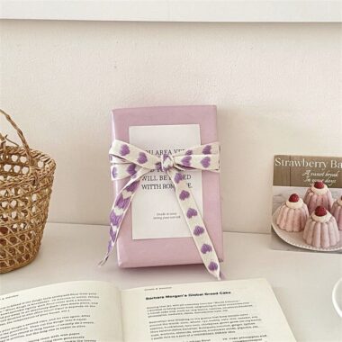 Pearlescent purple festival gift wrapping paper with shimmer