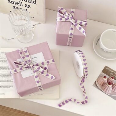 Pearlescent purple festival gift wrapping paper with shimmer