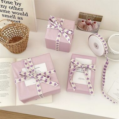 Pearlescent purple festival gift wrapping paper with shimmer