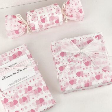 Soft pink heart festival decorative gift wrapping paper
