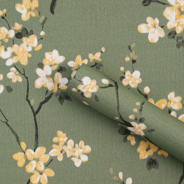 Embossed plum blossom vintage flower wrapping paper