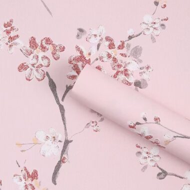 Embossed plum blossom vintage flower wrapping paper