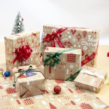 Large creative Christmas wrapping paper for premium gifts