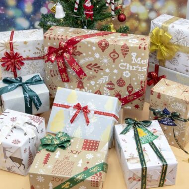Large creative Christmas wrapping paper for premium gifts