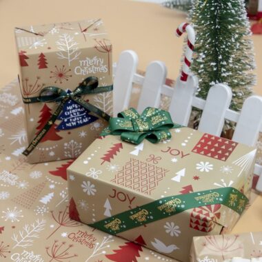 Large creative Christmas wrapping paper for premium gifts