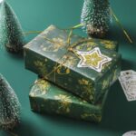 Luxury gold foil Christmas wrapping paper for premium gifts