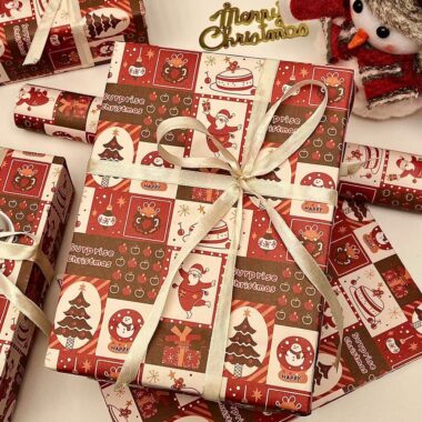 High quality thick Christmas wrapping paper for luxury gifts