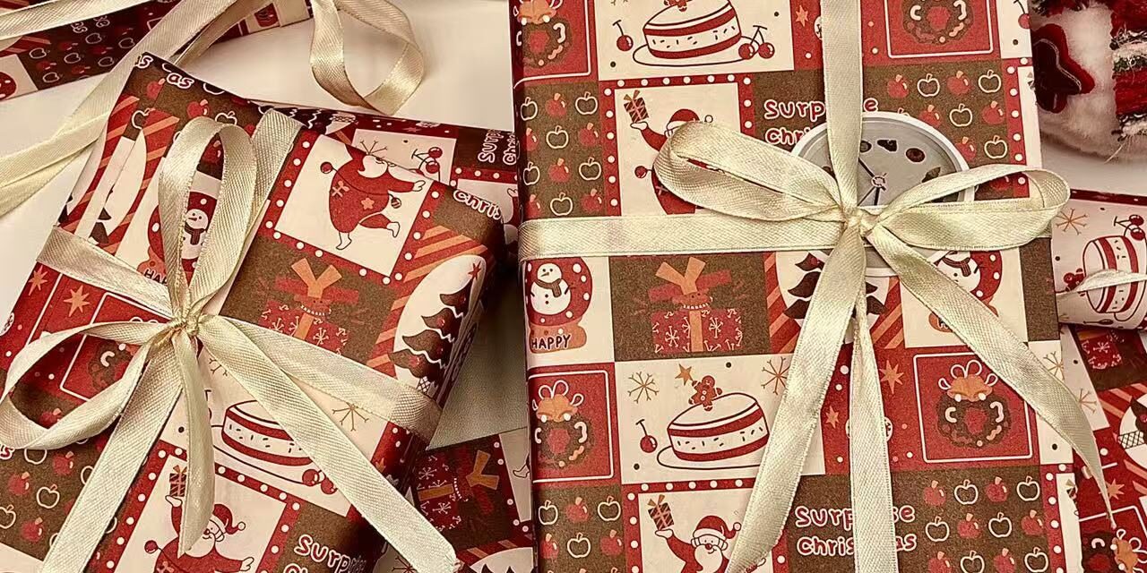 High quality thick Christmas wrapping paper for luxury gifts