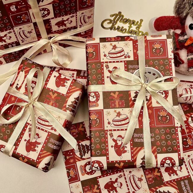 High quality thick Christmas wrapping paper for luxury gifts